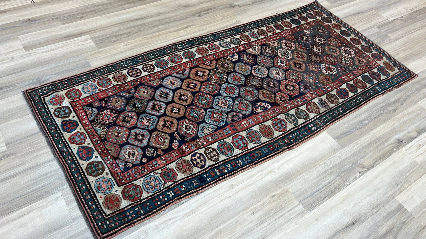 Caucasian Shirvan Runner 3'7"x8' Area Rug