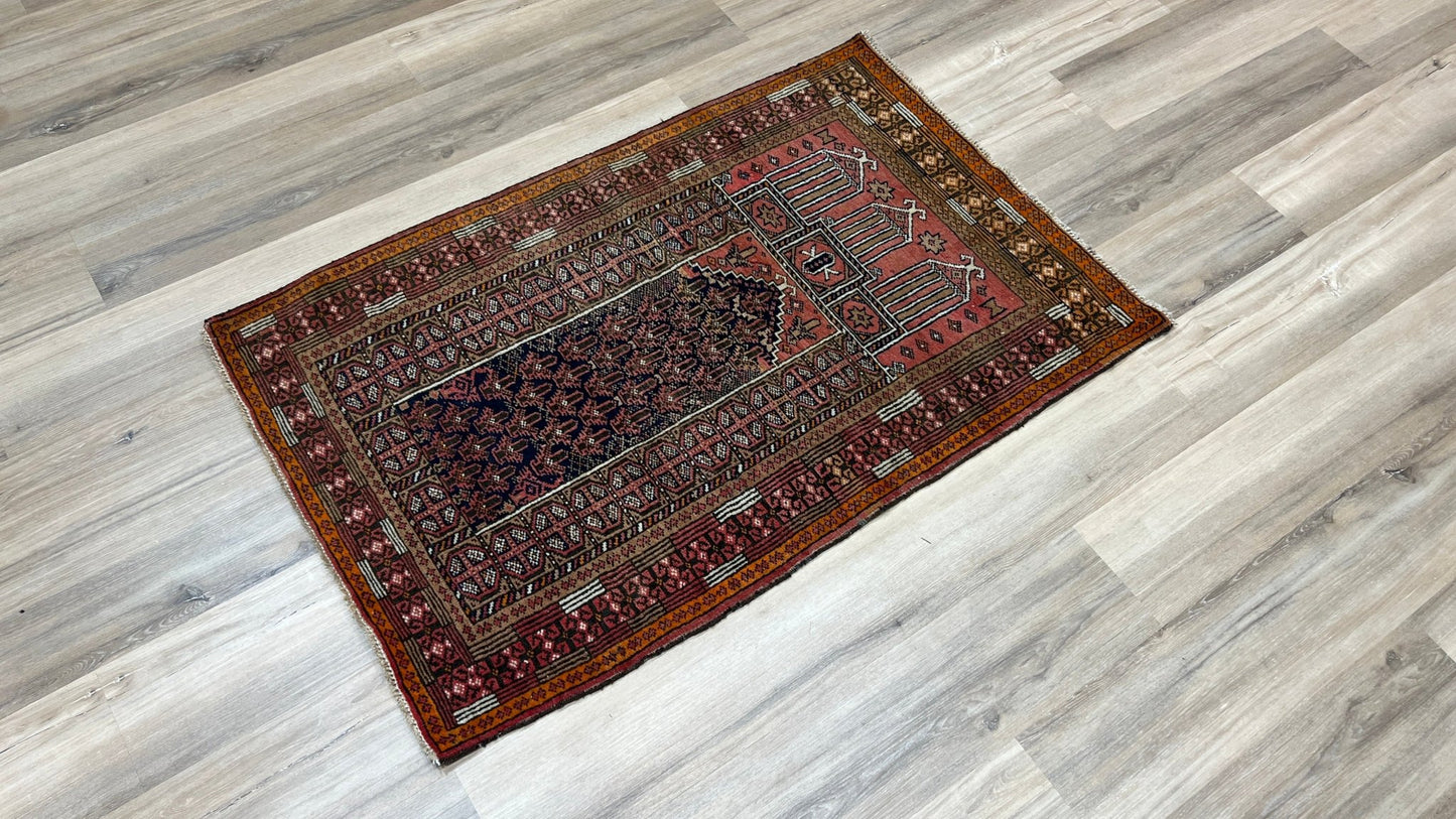 Persian Baluch 2'8"x4'3" Area Rug