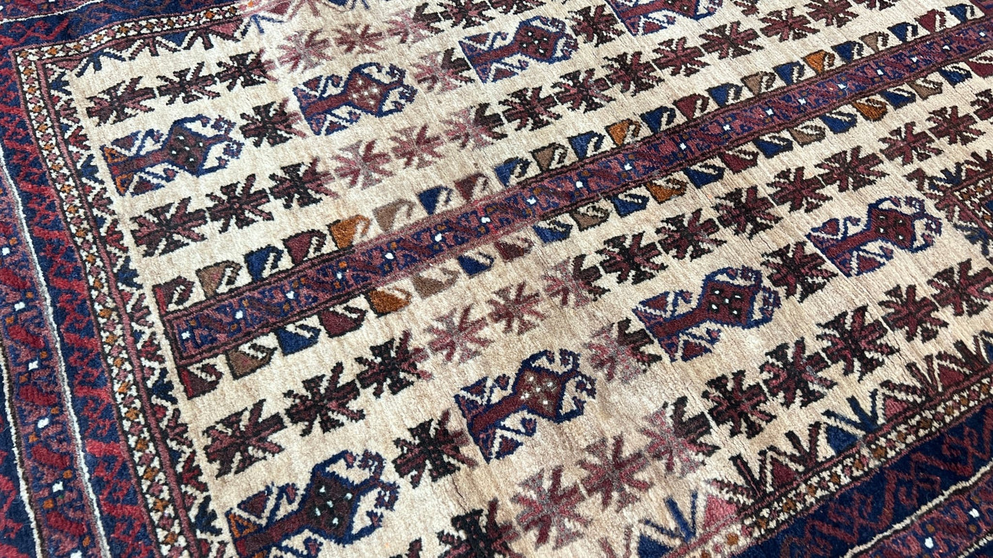 Tribal Baluch 3'x4'4" Area Rug