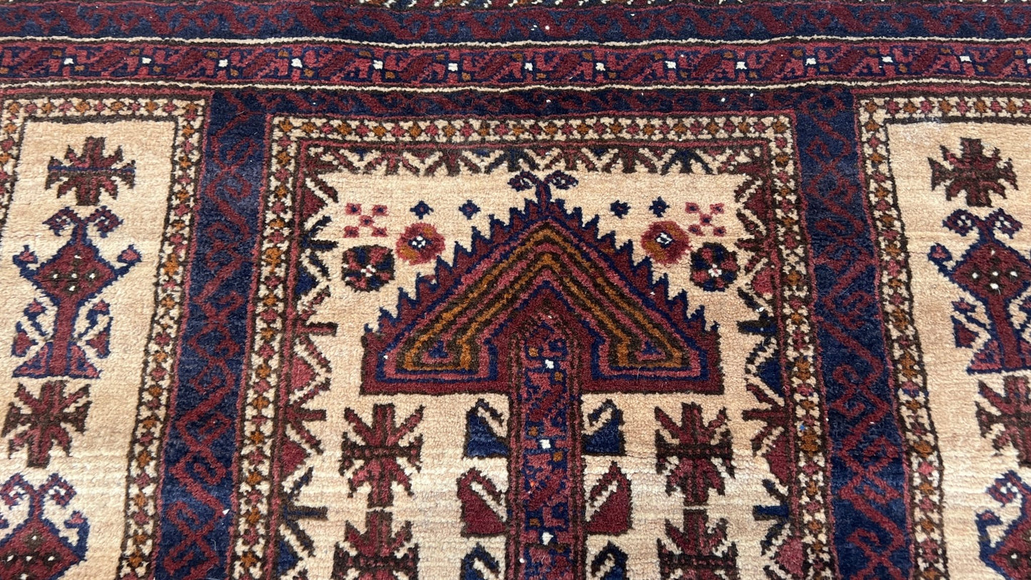 Tribal Baluch 3'x4'4" Area Rug