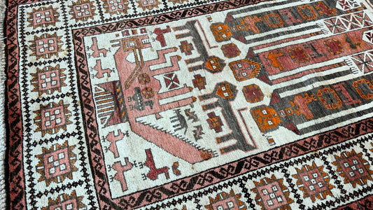 Persian Baluch 3'x5'5" Area Rug