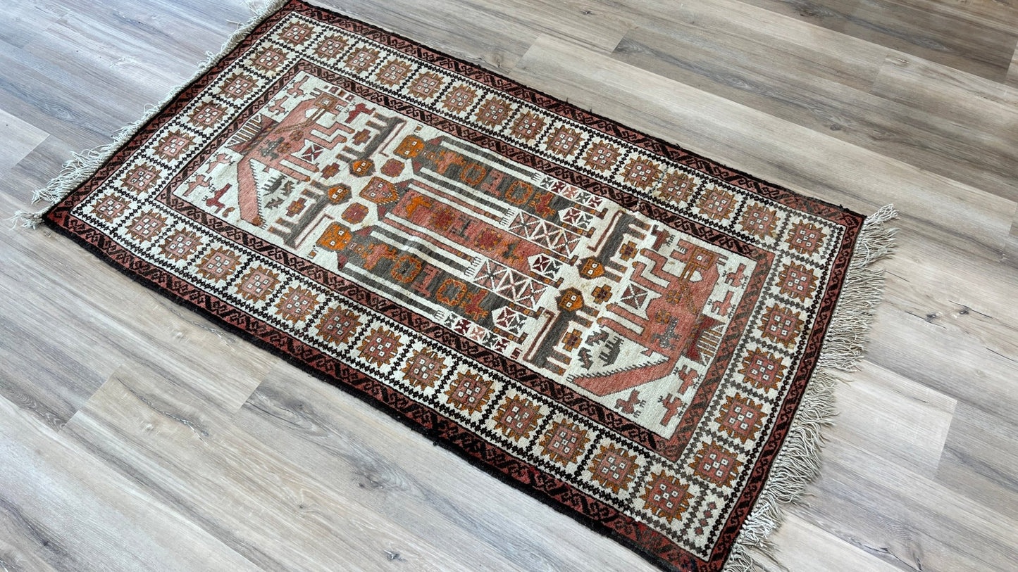 Persian Baluch 3'x5'5" Area Rug