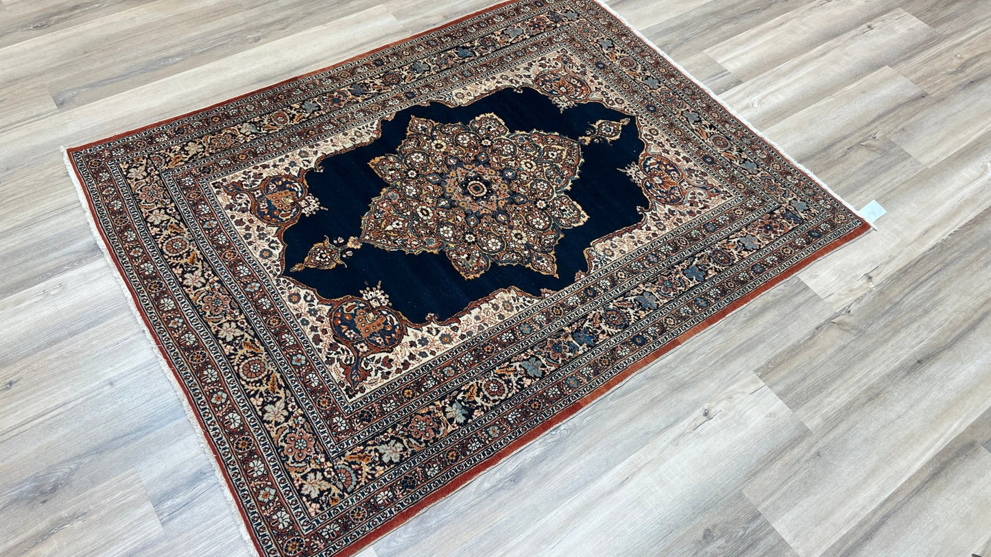 Persian Tabriz 4'5"x5'7" Area Rug