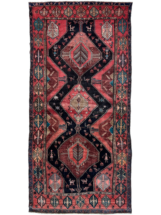 Persian Hamadan Runner 5'x10'1" Area Rug