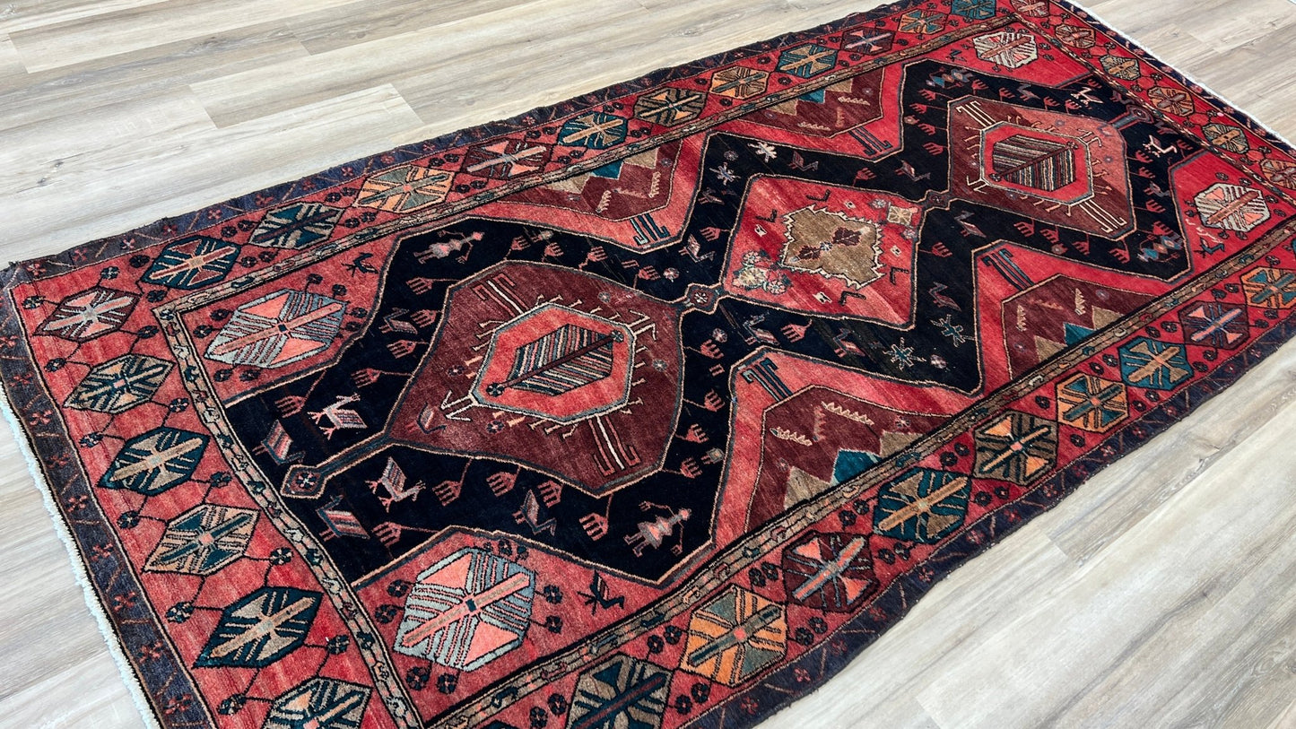 Persian Hamadan Runner 5'x10'1" Area Rug