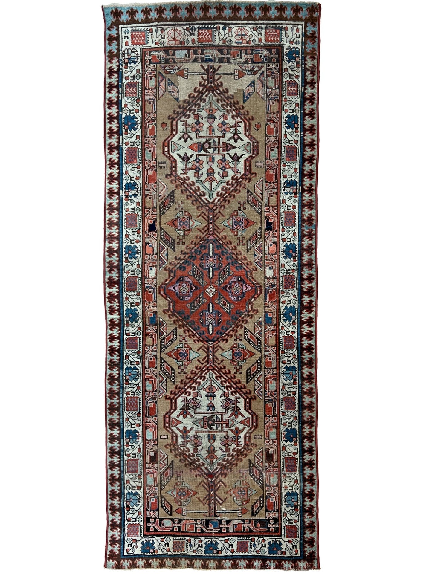 Antique Serab Runner 3'5"x8'8" Area Rug