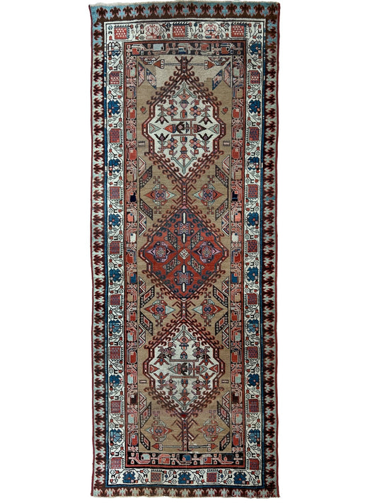 Antique Serab Runner 3'5"x8'8" Area Rug