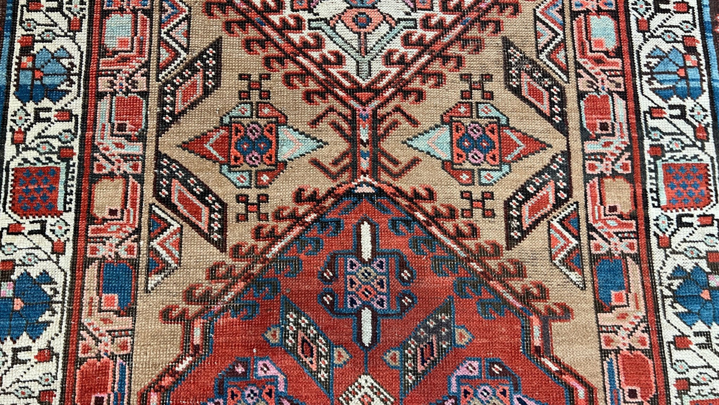 Antique Serab Runner 3'5"x8'8" Area Rug