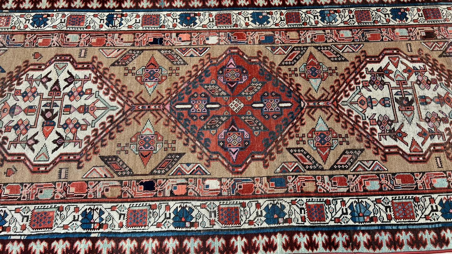 Antique Serab Runner 3'5"x8'8" Area Rug