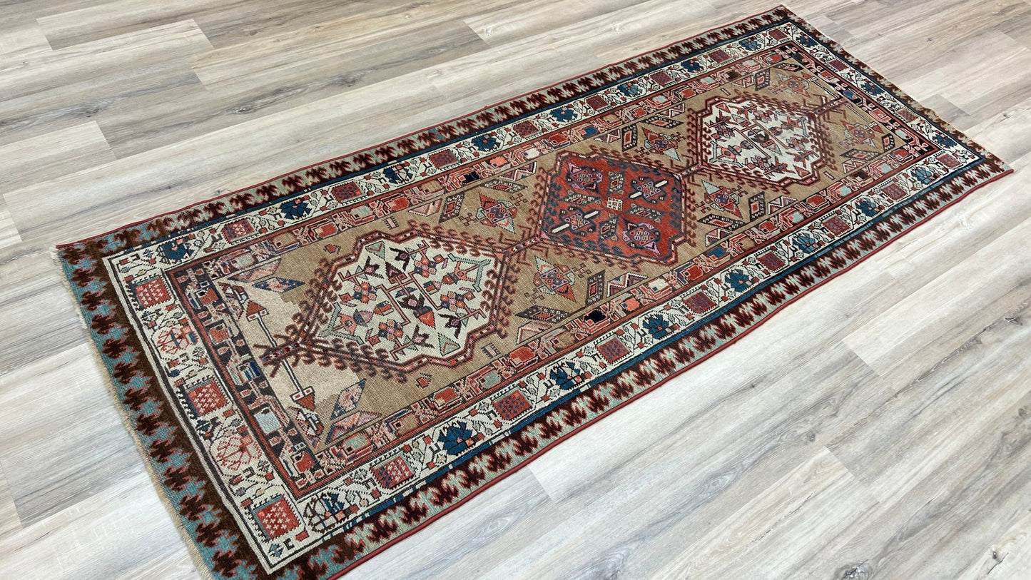 Antique Serab Runner 3'5"x8'8" Area Rug