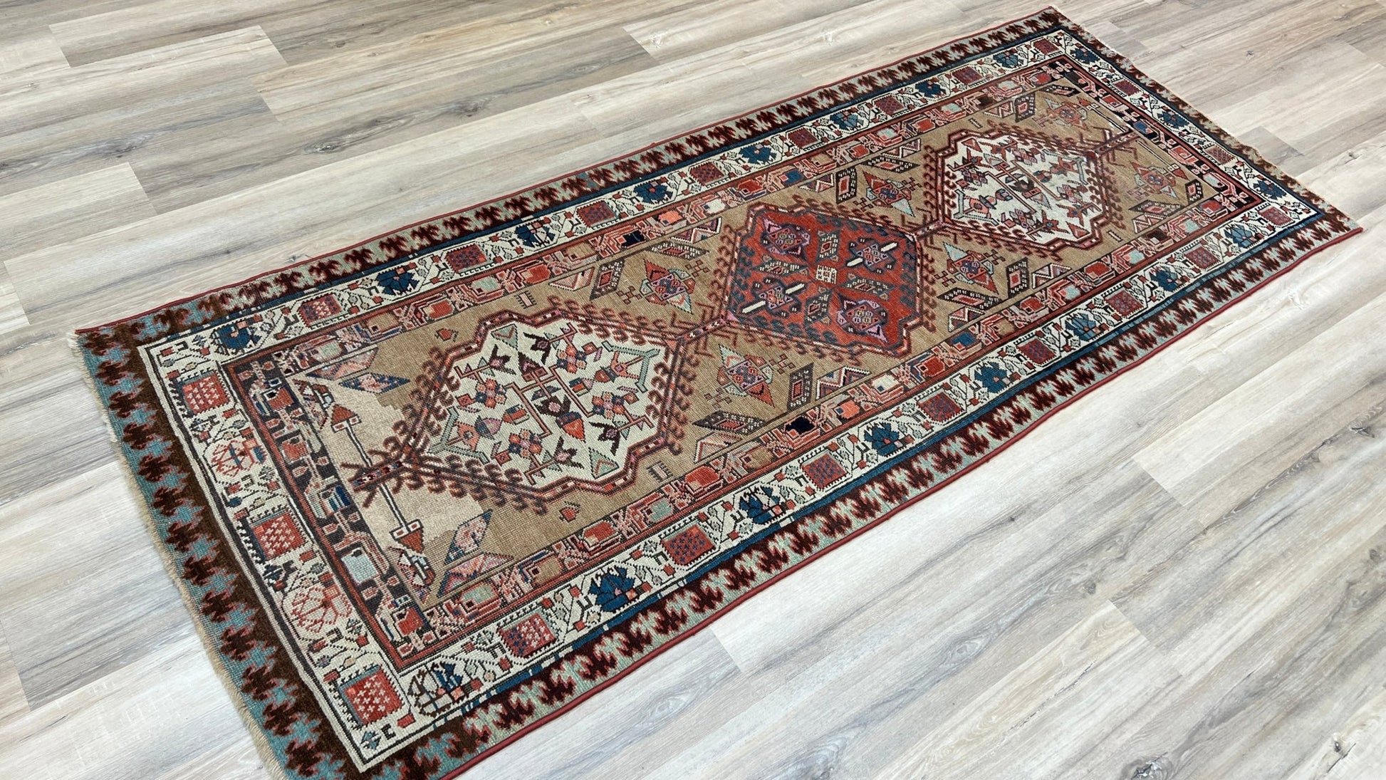 Antique Serab Runner 3'5"x8'8" Area Rug