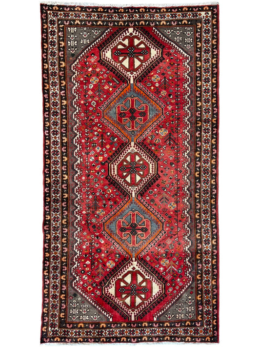 Persian Shiraz Runner 5'4"x10' Area Rug