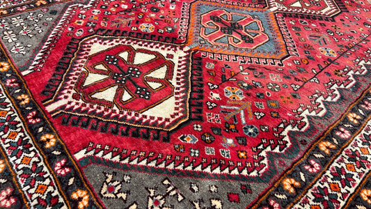 Persian Shiraz Runner 5'4"x10' Area Rug