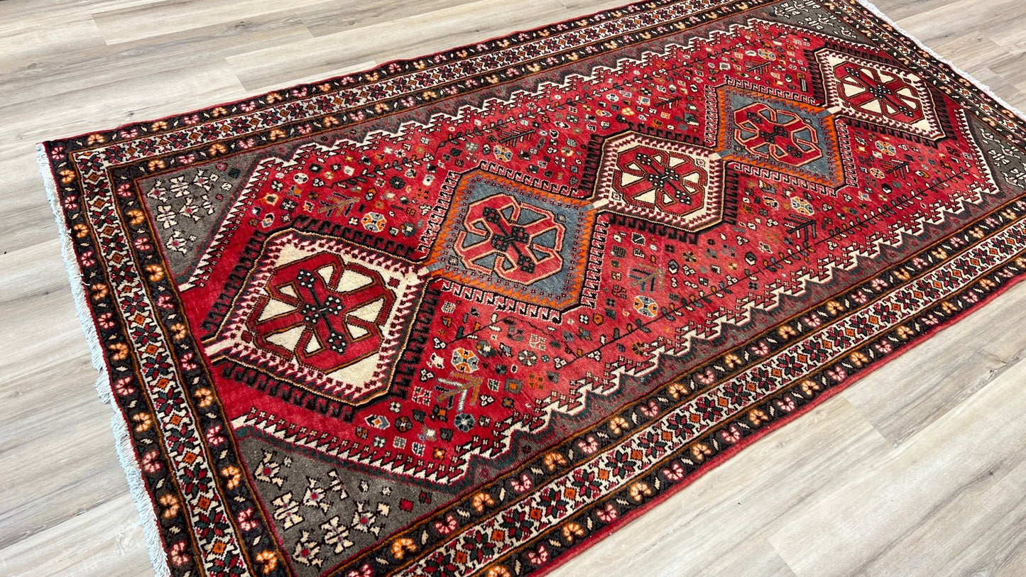 Persian Shiraz Runner 5'4"x10' Area Rug