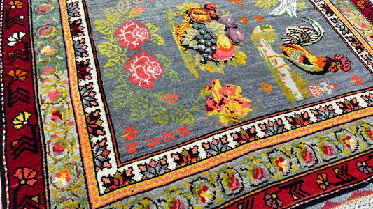 Caucasian Karabakh 3'11'''x7'5" Area Rug