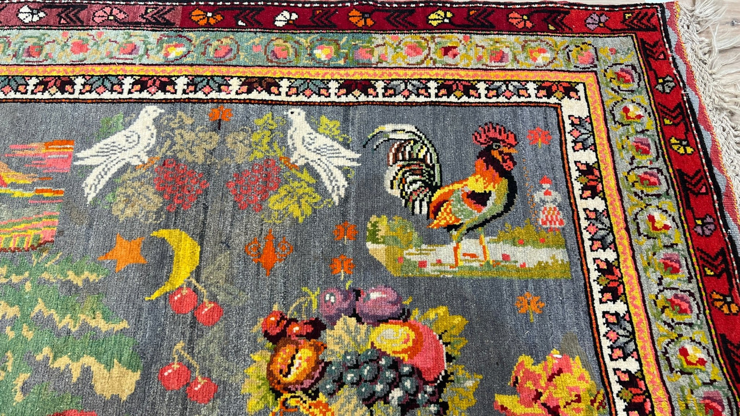 Caucasian Karabakh 3'11'''x7'5" Area Rug