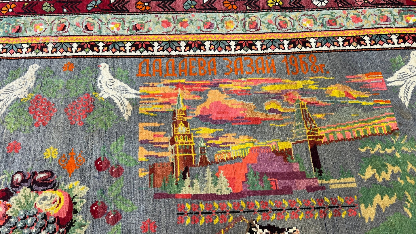 Caucasian Karabakh 3'11'''x7'5" Area Rug