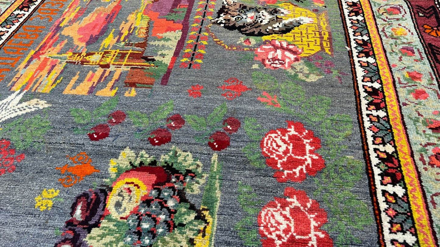 Caucasian Karabakh 3'11'''x7'5" Area Rug