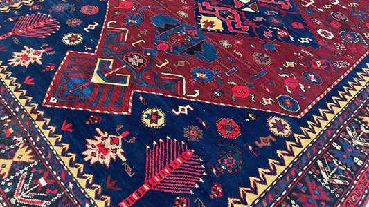 Caucasian Kazak Runner 5'6"x11'8" Area Rug