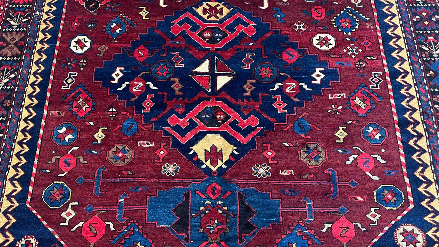 Caucasian Kazak Runner 5'6"x11'8" Area Rug