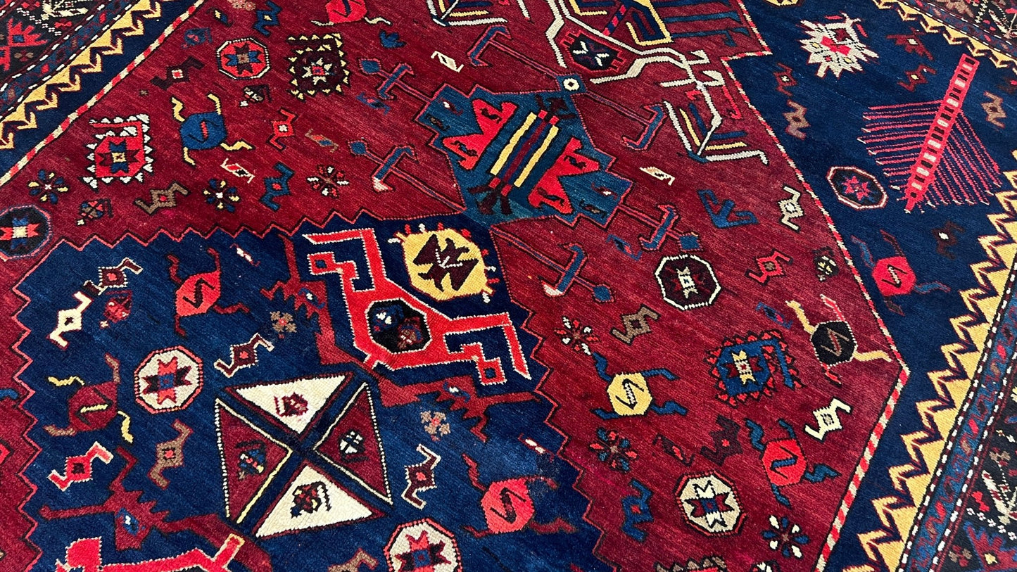 Caucasian Kazak Runner 5'6"x11'8" Area Rug