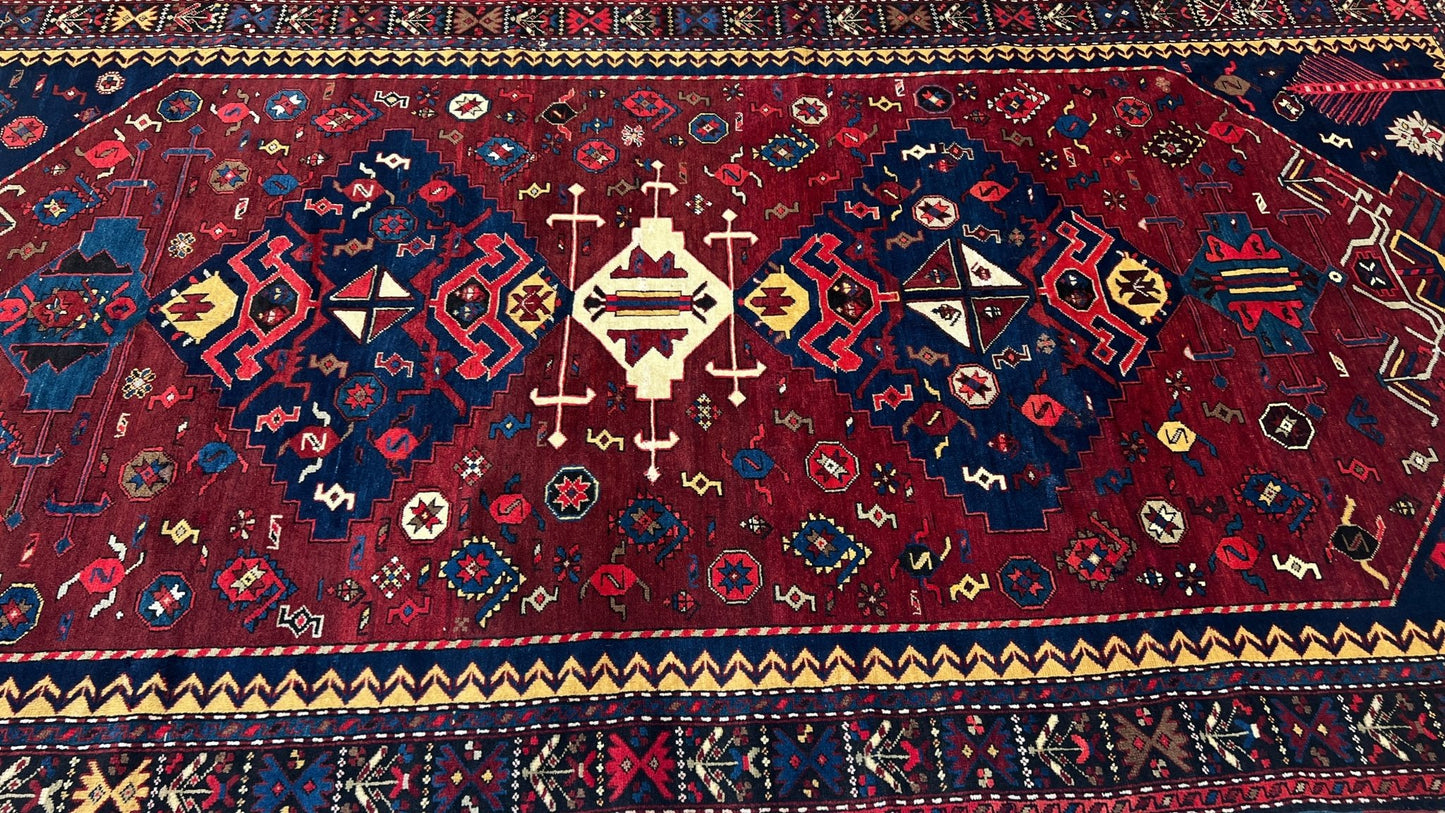 Caucasian Kazak Runner 5'6"x11'8" Area Rug