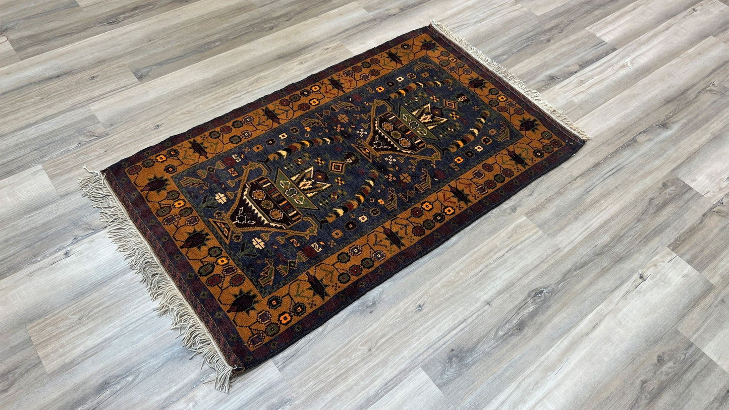 Tribal Baluch 2'11"x4'11" Area Rug
