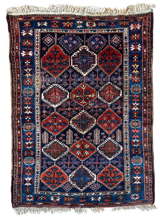 Kurdish Geometric 4'9"x7' Area Rug