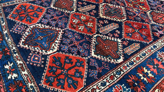 Kurdish Geometric 4'9"x7' Area Rug