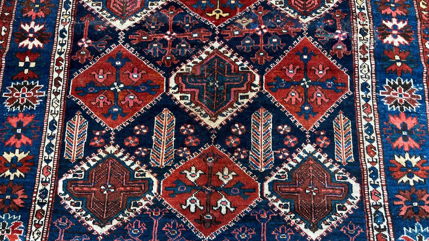 Kurdish Geometric 4'9"x7' Area Rug