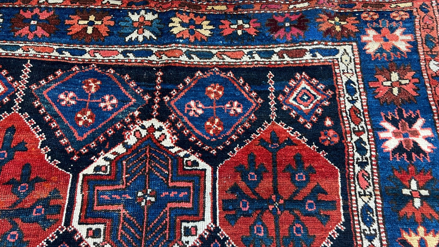 Kurdish Geometric 4'9"x7' Area Rug