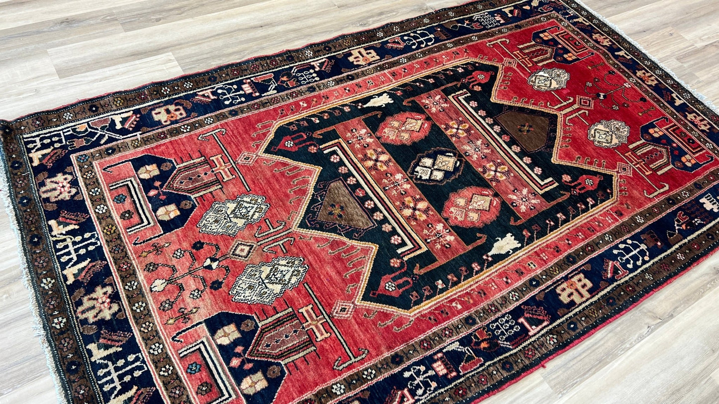 Persian Hamadan 5'2"x9' Area Rug