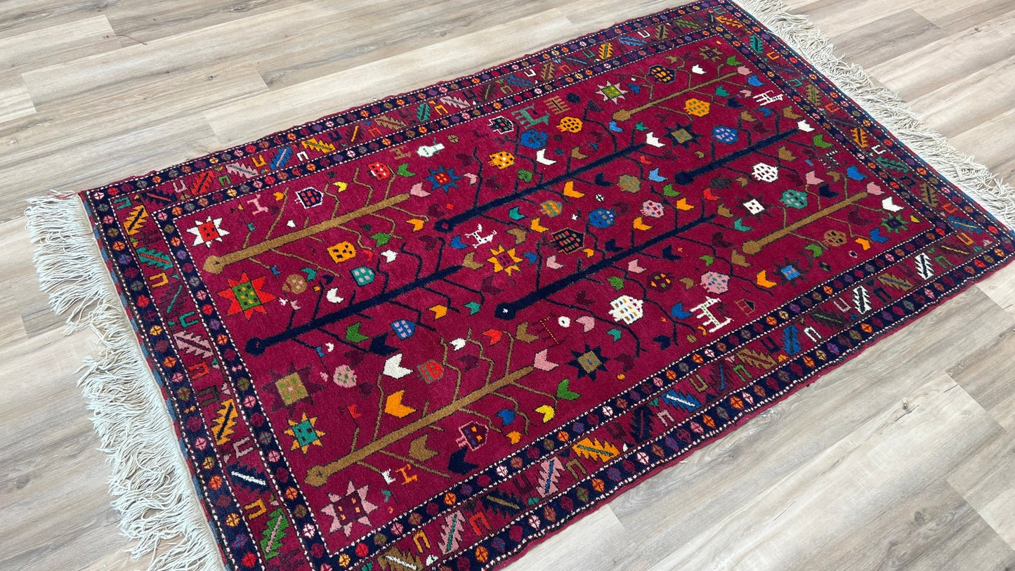 Caucasian Dagistan 4'4''x7'2" Area Rug