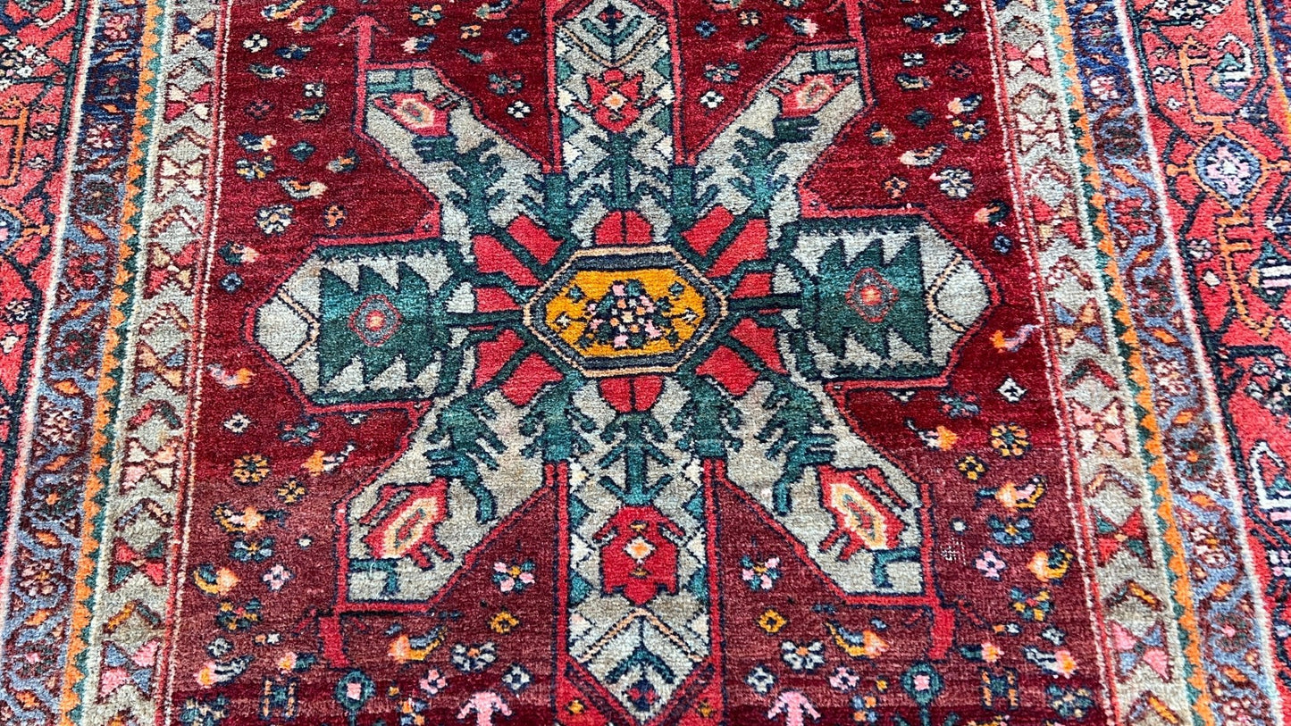 Persian Zanjan Runner 4'3"x9'7" Area Rug
