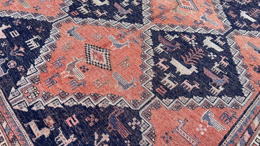 Persian Afshar 5'1"x6'6" Area Rug