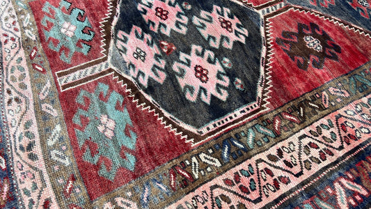 Persian Hamadan Runner 3'11"x8'10" Area Rug