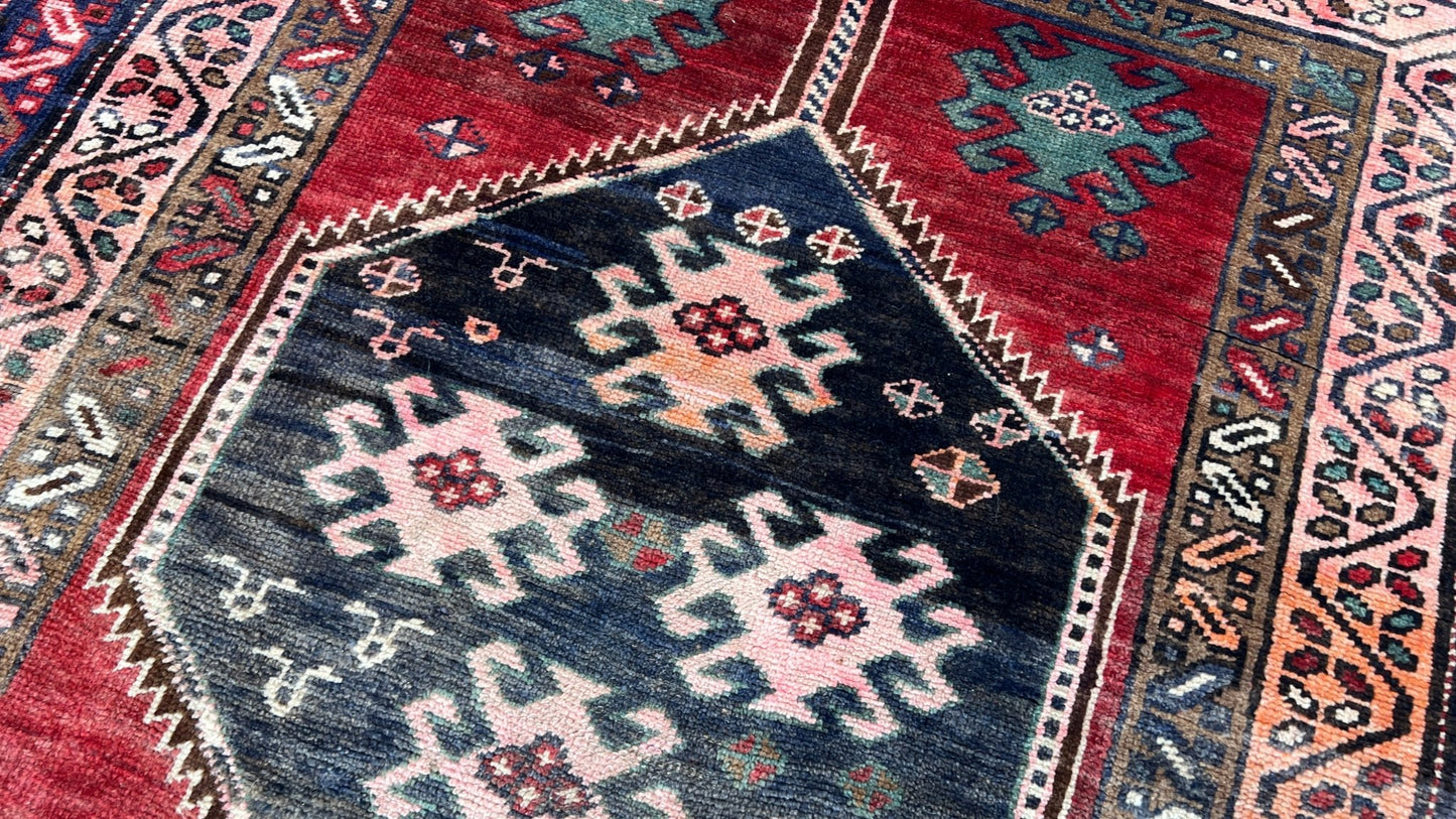 Persian Hamadan Runner 3'11"x8'10" Area Rug