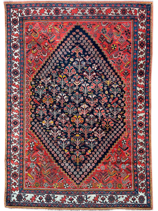 Persian Qashqai 4'3"x6'1" Area Rug