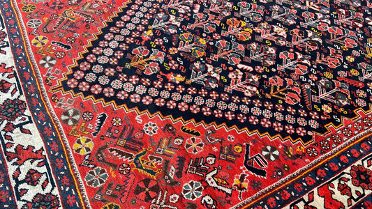 Persian Qashqai 4'3"x6'1" Area Rug