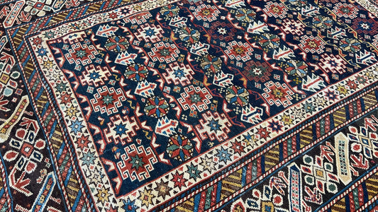 Caucasian Chechey 4'x5'5" Area Rug