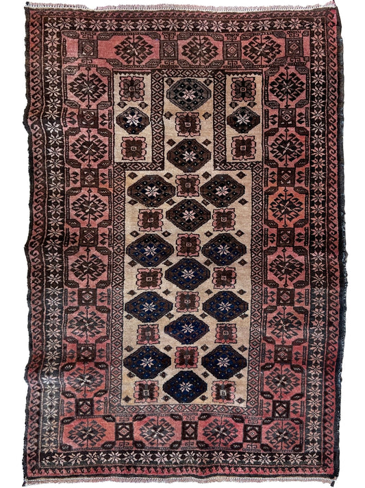 Tribal Baluch 2'8"x4'1" Area Rug