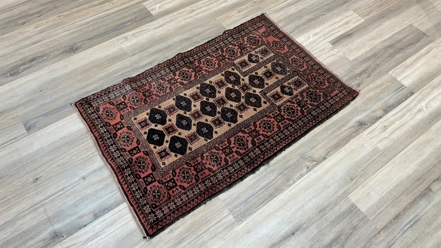 Tribal Baluch 2'8"x4'1" Area Rug