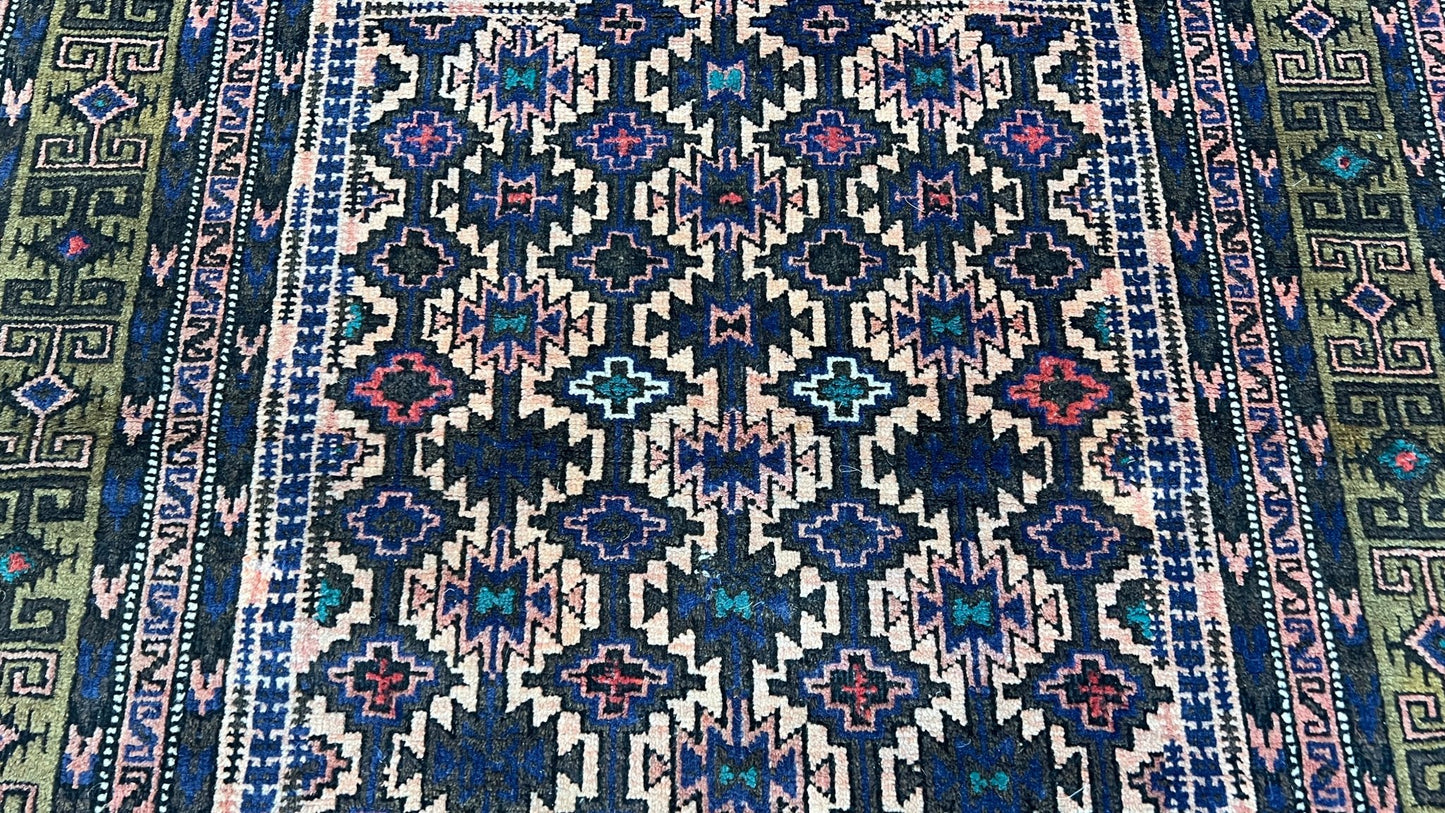Tribal Baluch 2'8"x4'2" Area Rug