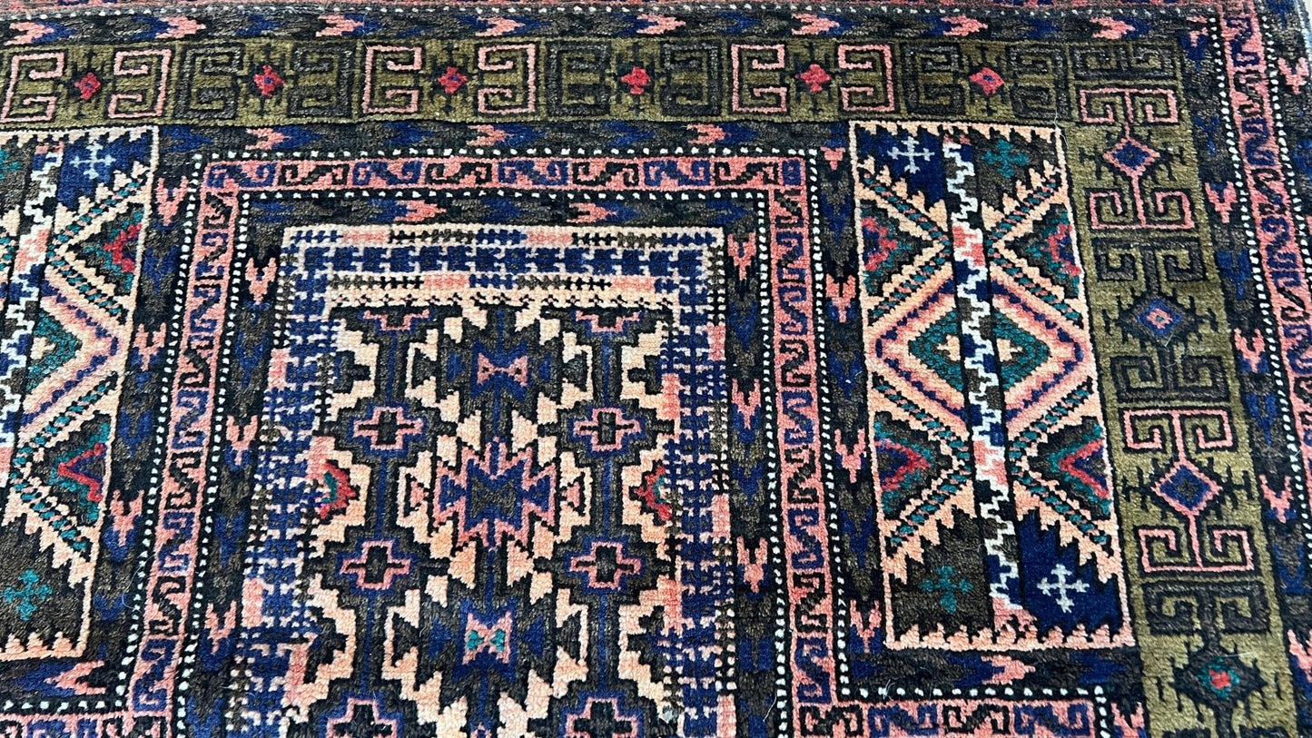Tribal Baluch 2'8"x4'2" Area Rug