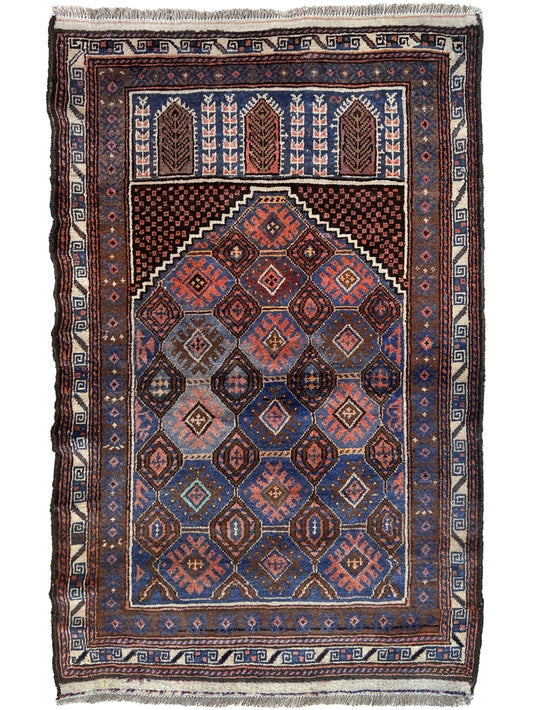 Tribal Baluch 2'8"x4'3" Area Rug
