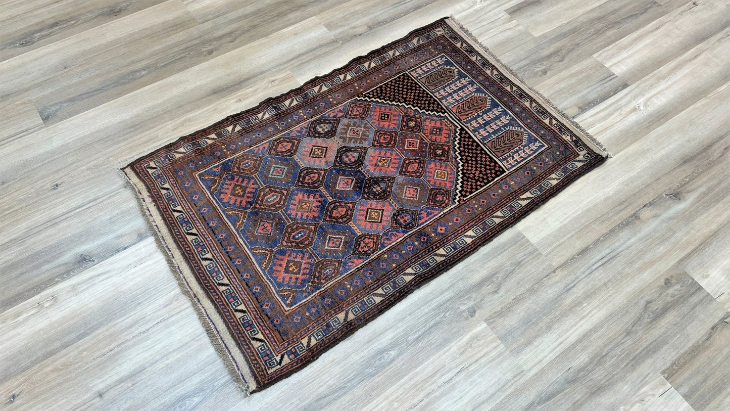 Tribal Baluch 2'8"x4'3" Area Rug