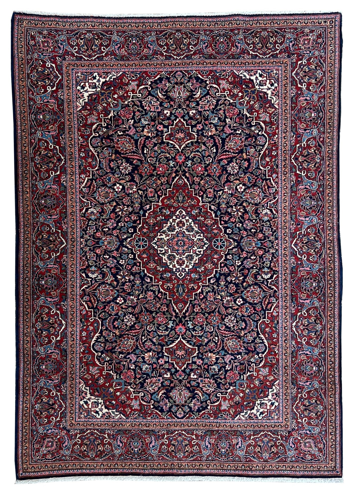 Persian Kashan 4'6"x6'9" Area Rug