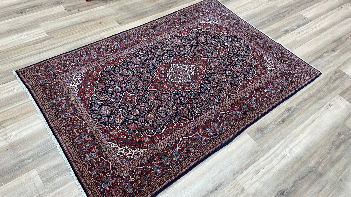Persian Kashan 4'6"x6'9" Area Rug
