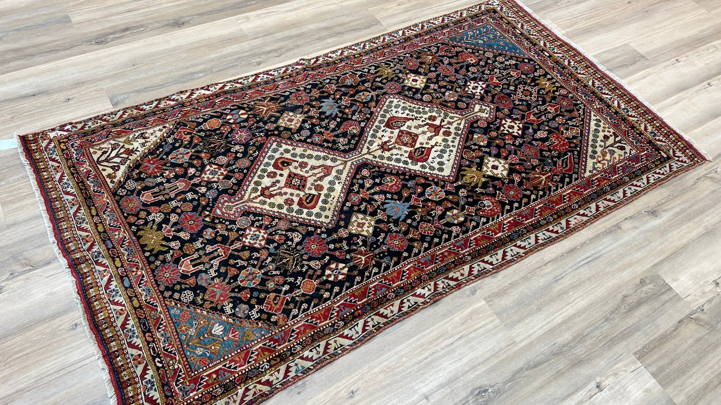Persian Qashqai 4'x7'5" Area Rug