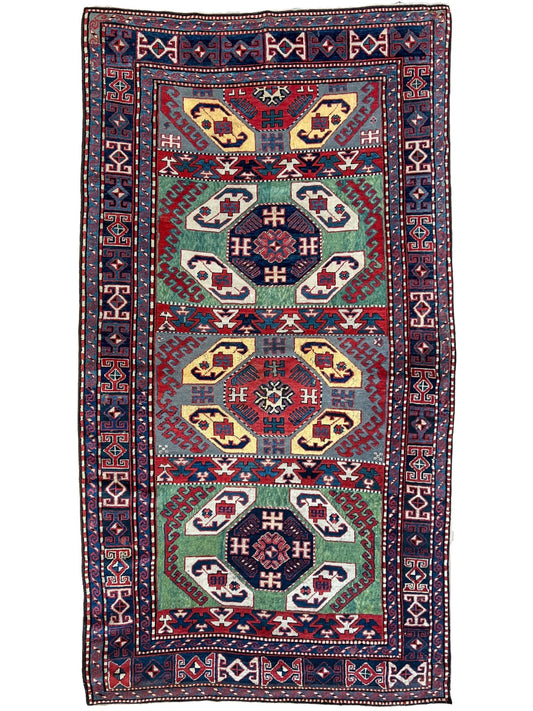 Caucasian Kazak 4'6"x8'6" Area Rug